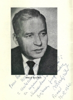 Komendant Paryża - autograf Witolda Rudzińskiego dla Antoniego Wicherka po prapremierze (27 marca 1960)
