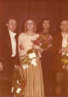 Holender tułacz - premiera: Teatr Wielki w Warszawie, 12 kwietnia 1981 - od lewej: Antoni Wicherek, Hanna Lisowska, Roland Aeschlimann, Roman Węgrzyn