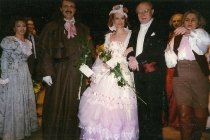 Opowieści Hoffmanna - od lewej: NN, J. Borowicz, J. Woś, A. Wicherek, M. Ratajczak - premiera: Opera Nova w Bydgoszczy, 18 kwietnia 1998