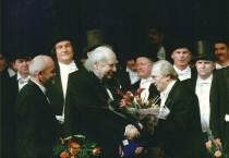 Włoszka w Algierze - od lewej: NN, Antoni Wroński, Antoni Wicherek - po premierze: Teatr Wielki w Łodzi, 26 kwietnia 2008, fot. Juliusz Multarzyński
