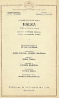 Halka - wkładka obsadowa - premiera: Teatr Wielki w Warszawie, 26 października 1975