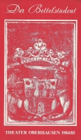 Der Bettelstudent - okładka programu - premiera: Theater Oberhausen, 15 marca 1985